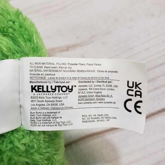 BumBumz Matt Green Alien Beanbag Plush Stuffed Toy Russ Retro Series 8 Inch 2023 - Picture 7 of 8